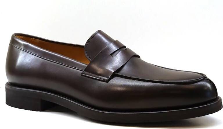 Berwick Bruine leren mocassin met Vibram-zool