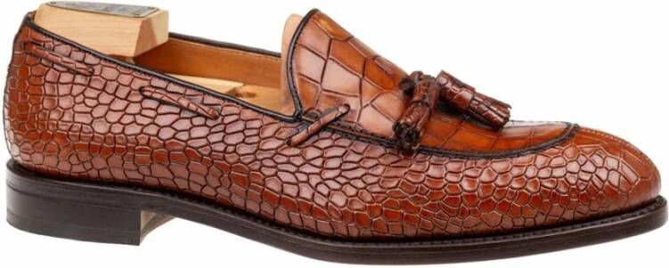 Berwick Leren Mocassin-Style Loafers Brown Heren