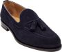 Berwick Navy Suède Kwast Loafer Leren Zool - Thumbnail 1