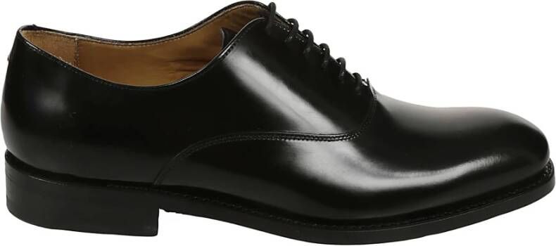 Berwick Zwarte leren mocassin met vetersluiting Black Heren