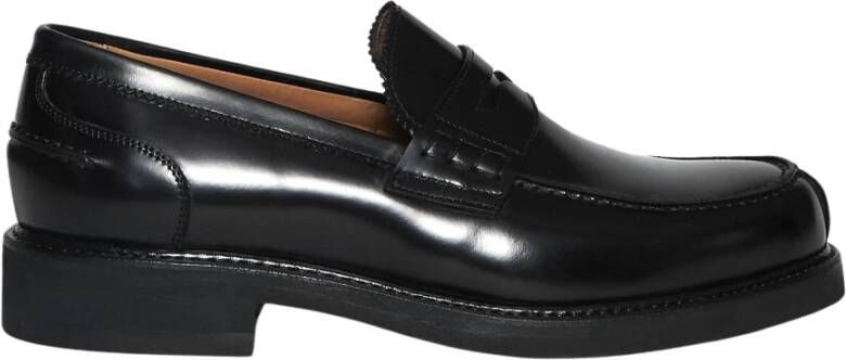 Berwick Zwarte Leren Rubberen Zool Mocassin Black Heren