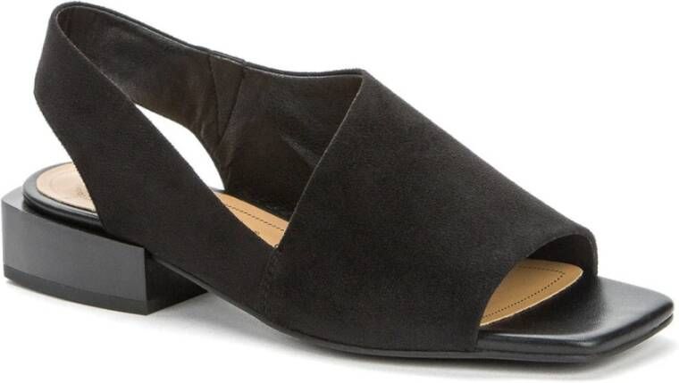 Betsy Zwarte Open Platte Sandalen Vrouwen