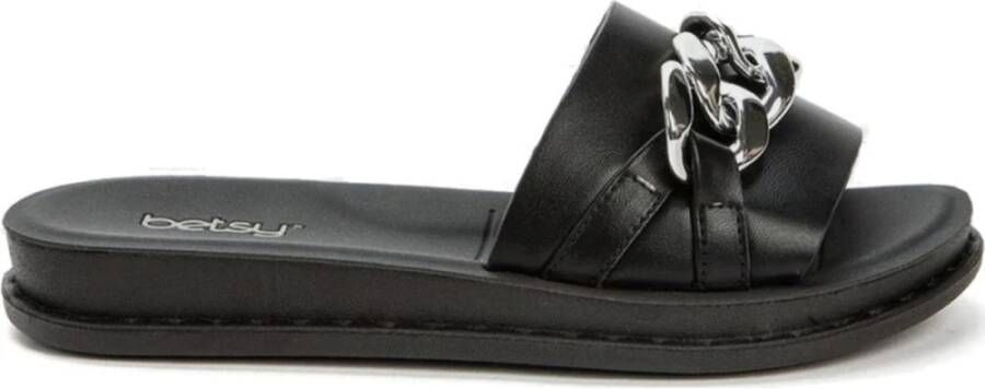 Betsy Zwarte Open Slippers voor Vrouwen - Foto 1