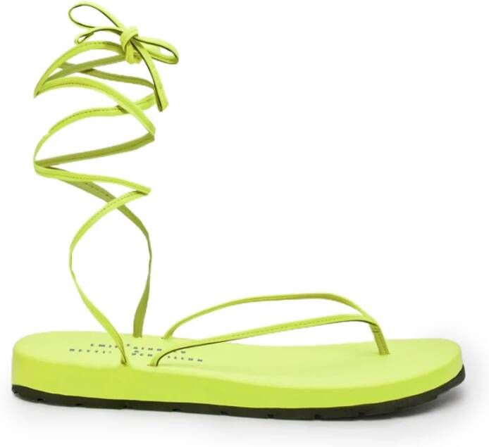 Bettina Vermillon Flat Sandals Yellow Dames