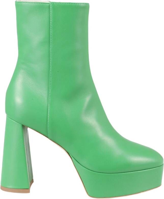 Bettina Vermillon Heeled Boots Green Dames