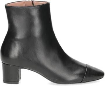 Bianca Di Zwarte leren enkellaarsjes Stijl 854