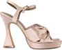 Bibi Lou Beige Satijnen Plateau Sandalen Beige Dames - Thumbnail 1