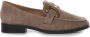 Bibi Lou Beige Suède Loafers met Gouden Gesp Beige Dames - Thumbnail 3