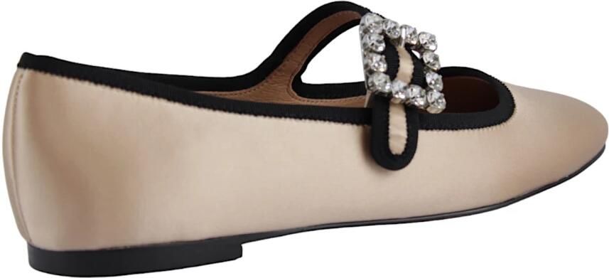 Bibi Lou Beige Satin Swarovski Ballerina Schoenen - Foto 3