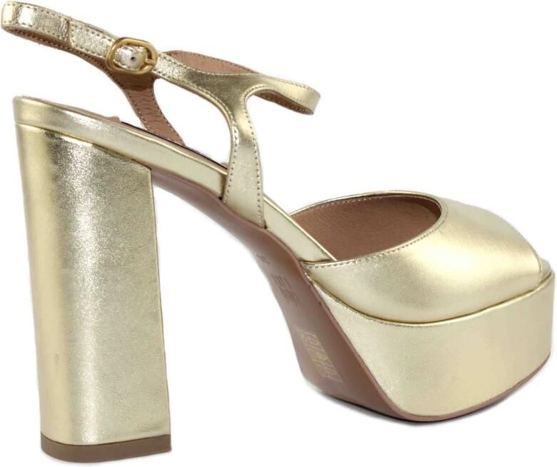 Bibi Lou Gouden Gelamineerde Sandaal Yellow Dames