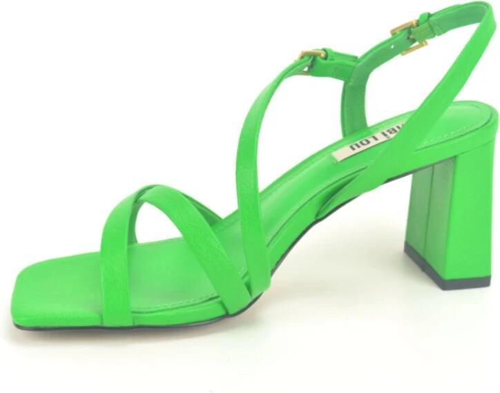 Bibi Lou Stijlvolle Leren Hoge Hak Sandalen Groen Dames - Foto 3