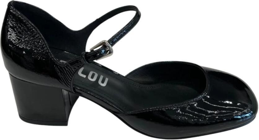 Bibi Lou Lakleren pumps met enkelbandje en comfortabele hak