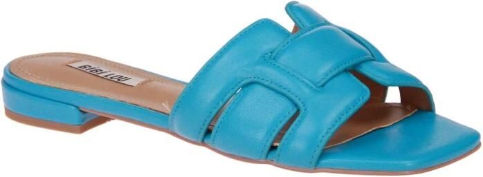 BiBi Lou Slippers Dames Sandalen Instappers Damesschoenen Leer Blokhak 760Z10VK Blauw - Foto 6