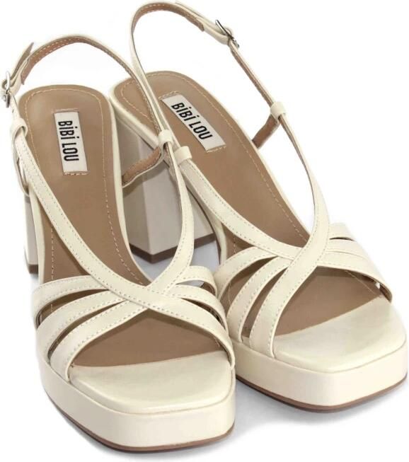 Bibi Lou Witte Vitello Sandaal Verhoog je stijl Wit Dames
