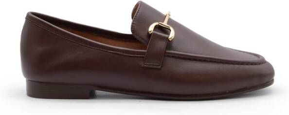 Bibi Lou Bordeaux Leren Mocassin met Gouden Klem
