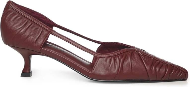 Bibi Lou Bordeauxrode Leren Hak Pumps