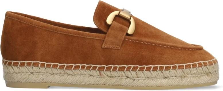 Bibi Lou Bruin leren zomer mocassin schoenen