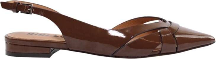 Bibi Lou Bruine leren sandalen