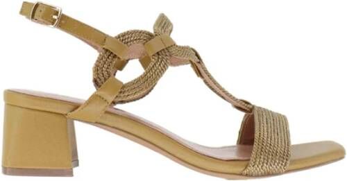 Bibi Lou Bruine Sandalen met Vierkante Neus