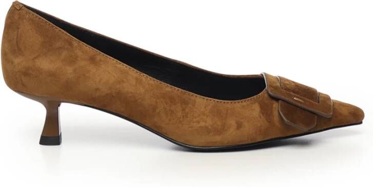 Bibi Lou Bruine Suède Pumps met Puntige Neus