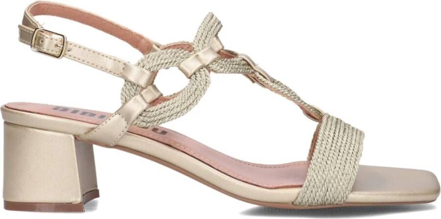 BIBI LOU Sandalen met Hak Dames 856z94hg Maat: 41 Materiaal: Textiel Kleur: Goudkleurig - Foto 2