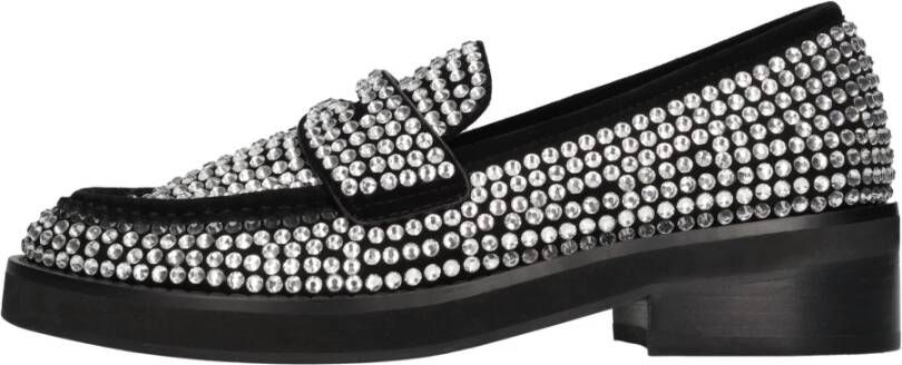 Bibi Lou Fabric Rhinestone Loafers