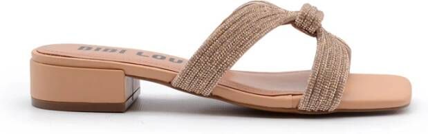 Bibi Lou Geometrische Kristal Naakt Leren Sandalen