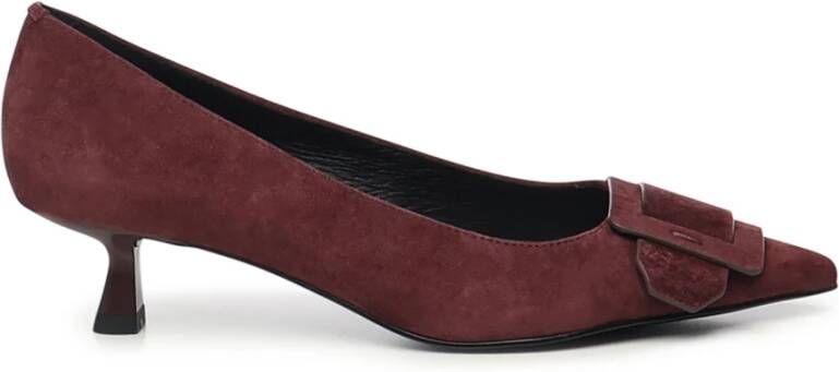Bibi Lou Paarse Suède Hakken Burgundy