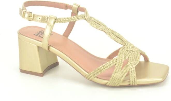 Bibi Lou Goud Raffia O. DH. 5cm Yellow Dames