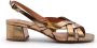 Bibi Lou Gouden Leren Geweven Sandalen - Thumbnail 1