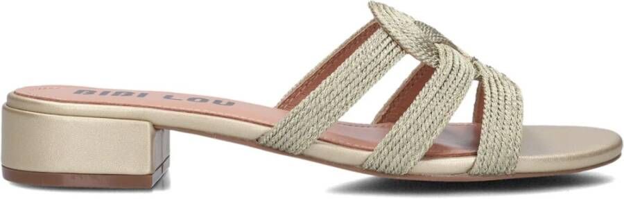 BIBI LOU Muiltjes Dames 854z94hg Maat: 39 Materiaal: Textiel Kleur: Goud - Foto 4