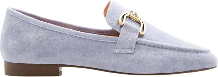 Bibi Lou Hemelsblauwe Suède Loafers Blue Dames