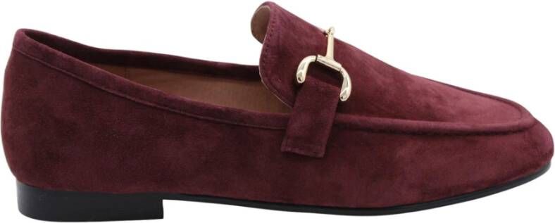 Bibi Lou Beige Suède Loafers met Gouden Gesp Beige Dames - Foto 10