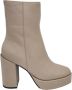 BiBi Lou 521p10vk Enkellaarsjes Enkelboots met rits Dames Taupe - Thumbnail 11