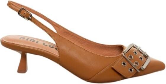 Bibi Lou Leren slingback sandaal in tan