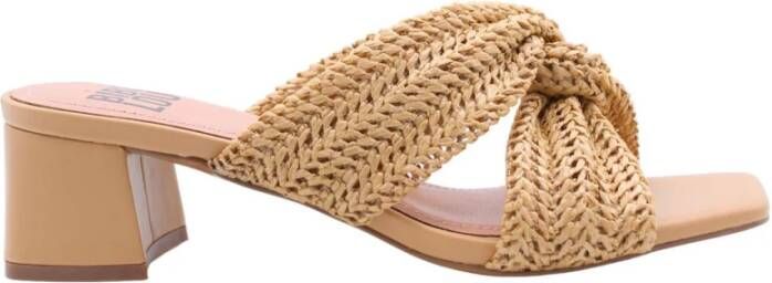 BIBI LOU Muiltjes Dames 881z94hg Maat: 36 Materiaal: Textiel Kleur: Camel - Foto 5