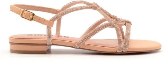 Bibi Lou Naakt Strass Gekruiste Band Sandalen