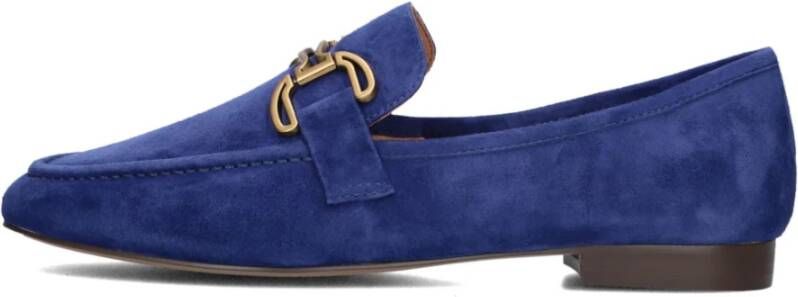 Bibi Lou Navy Suède Loafers met Vierkante Neus