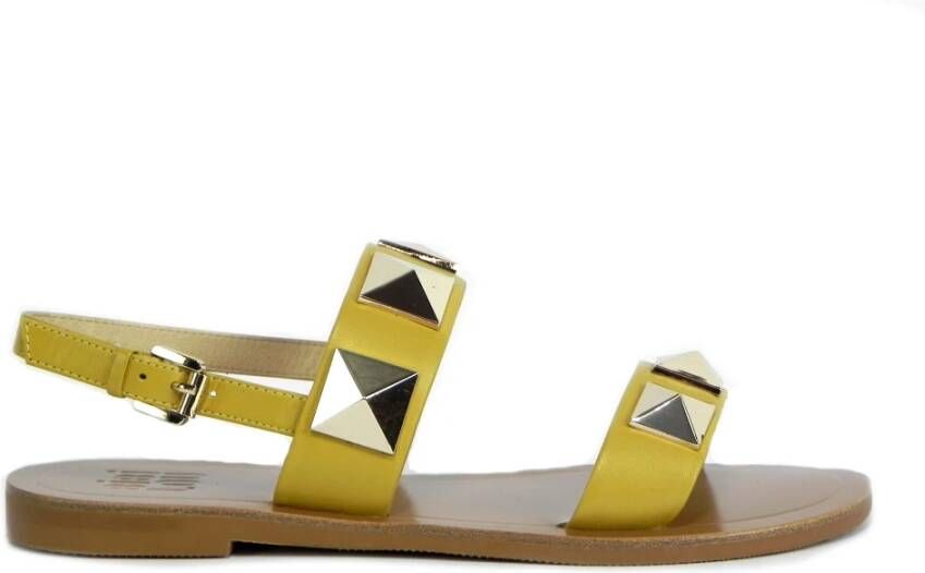Bibi Lou Platte Sandalen Geel Dames