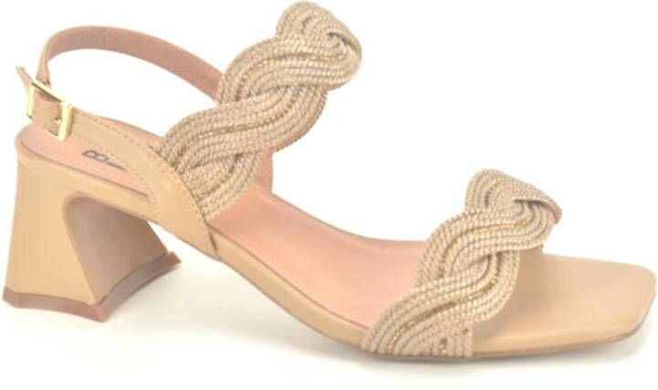 Bibi Lou Raffia Camel Sandalen Brown Dames