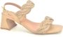 Bibi Lou Raffia Camel Sandalen Brown Dames - Thumbnail 1