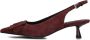 BIBI LOU Slingbacks Dames 635z30vk Maat: 40 Materiaal: Suède Kleur: Rood - Thumbnail 2