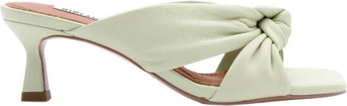 BiBi Lou Slippers Dames Sandalen Instappers Damesschoenen Leer Kitten heel 549Z10VK Mint - Foto 6