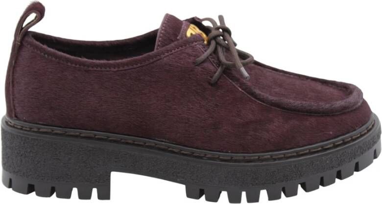 Bibi Lou Beige Suède Loafers met Gouden Gesp Beige Dames - Foto 18