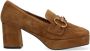 Bibi Lou Suède Loafer met Decoratieve Metalen Gesp - Thumbnail 1