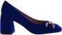Bibi Lou Suede Pump in Blauw - Thumbnail 1