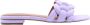 BiBi Lou Slippers Dames Sandalen Instappers Damesschoenen Leer Blokhak 760Z10VK Paars - Thumbnail 4