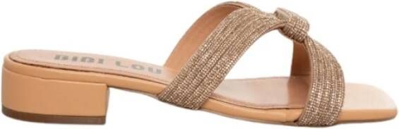 Bibi Lou Versierde Nude Leren Sandalen