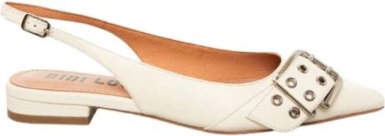 Bibi Lou Witte Slingback Platte Sandaal