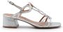 Bibi Lou Zilveren Geometrische Leren Sandalen - Thumbnail 1